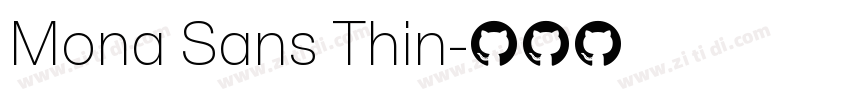 Mona Sans Thin字体转换